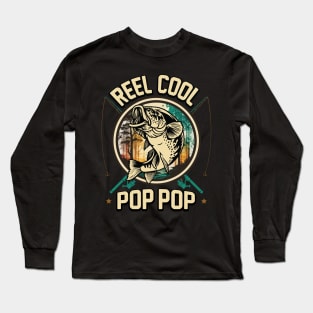 Reel Cool Pop Pop Fishing Gift Long Sleeve T-Shirt
